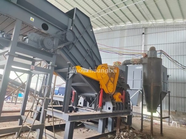 廣西傳來戰(zhàn)報，廢鋼破碎機試機效果剛好啦！